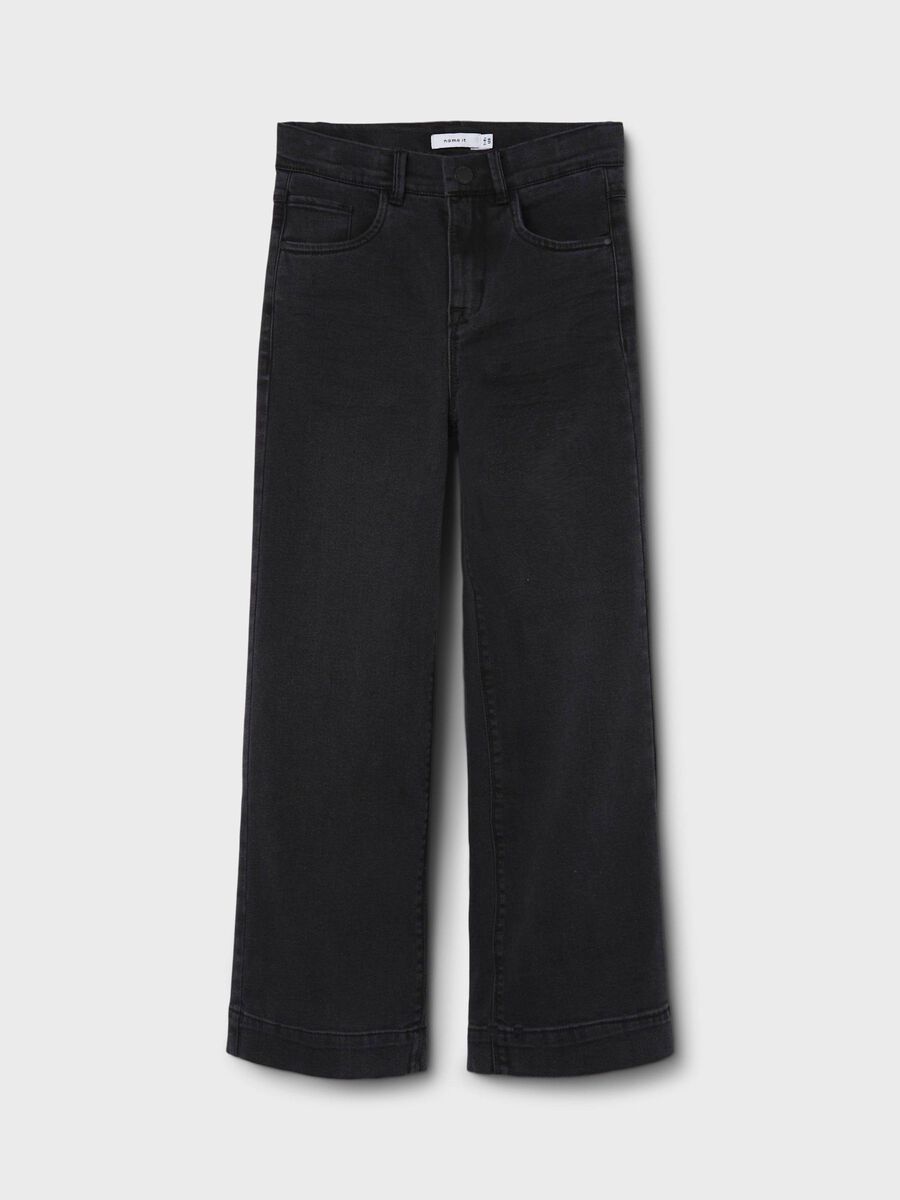 Jeans Wide Kids Girls Black