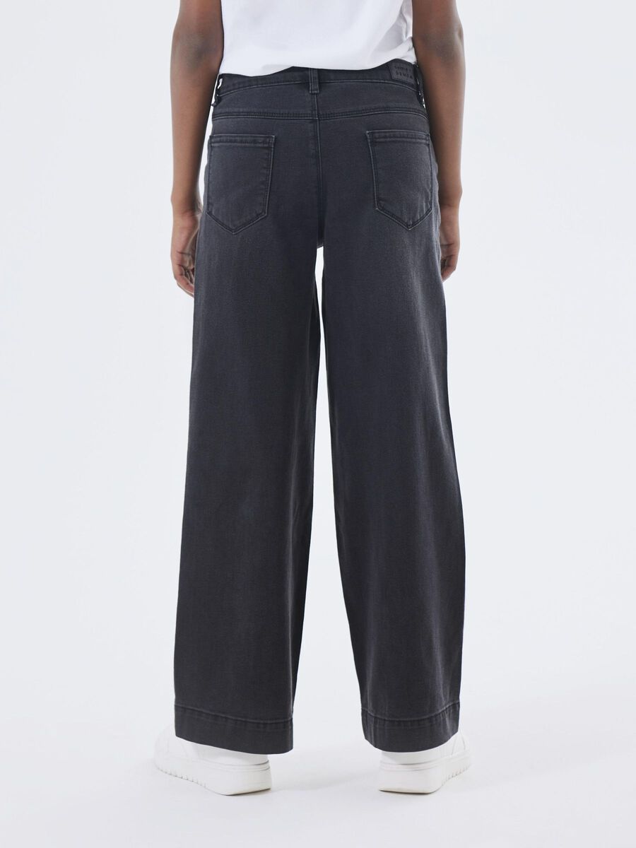 Jeans Wide Kids Girls Black
