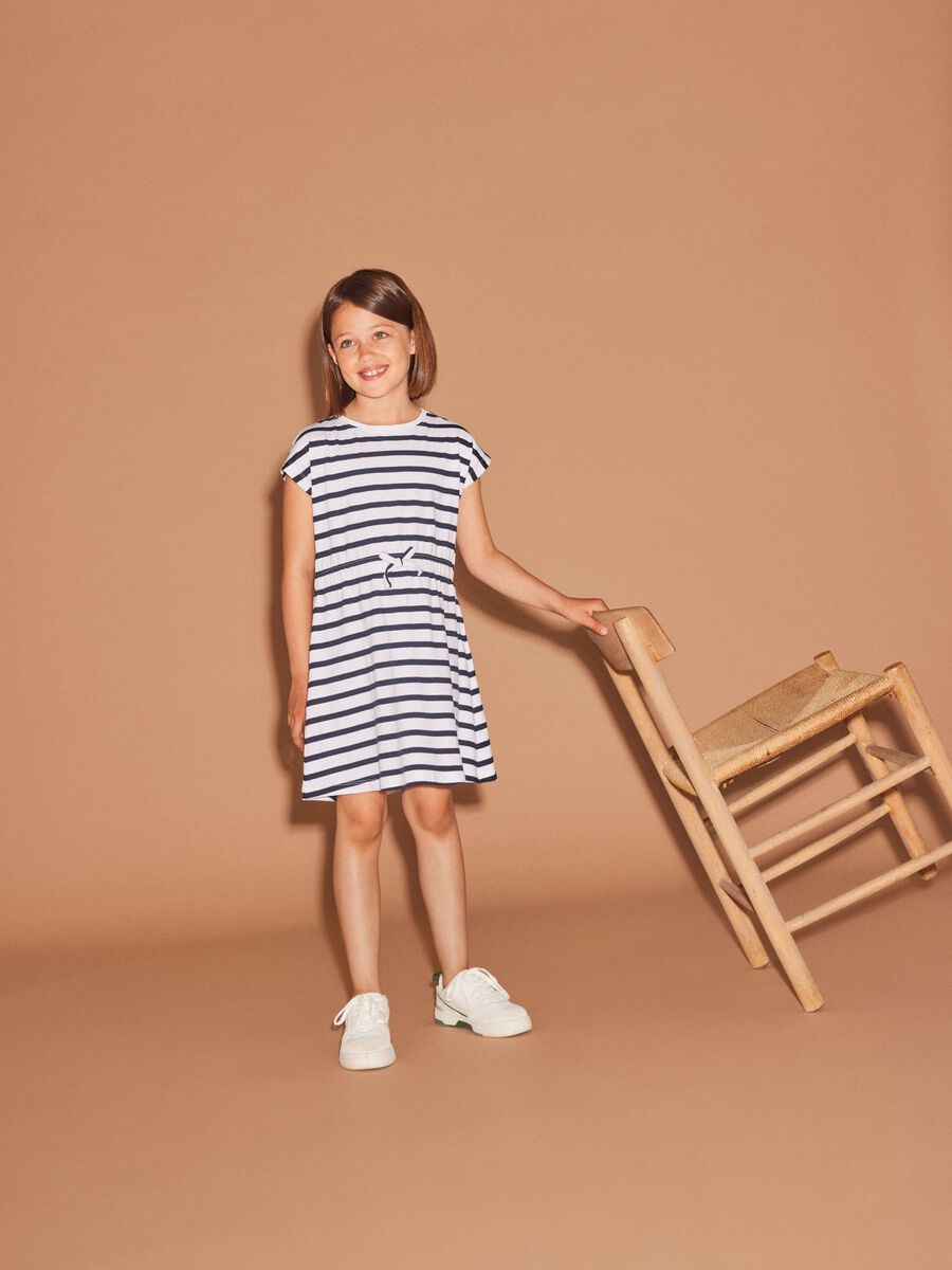 Kleid Kids Girls Streifen weiß-blau