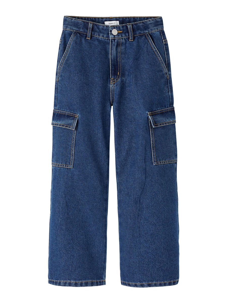 Jeanshose weit Cargo Kids Girls blau