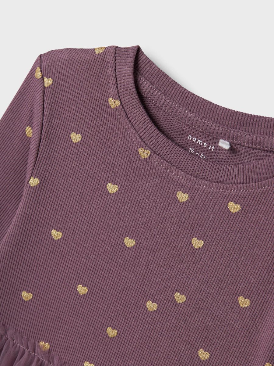 Kleid langarm Mini Girls lila
