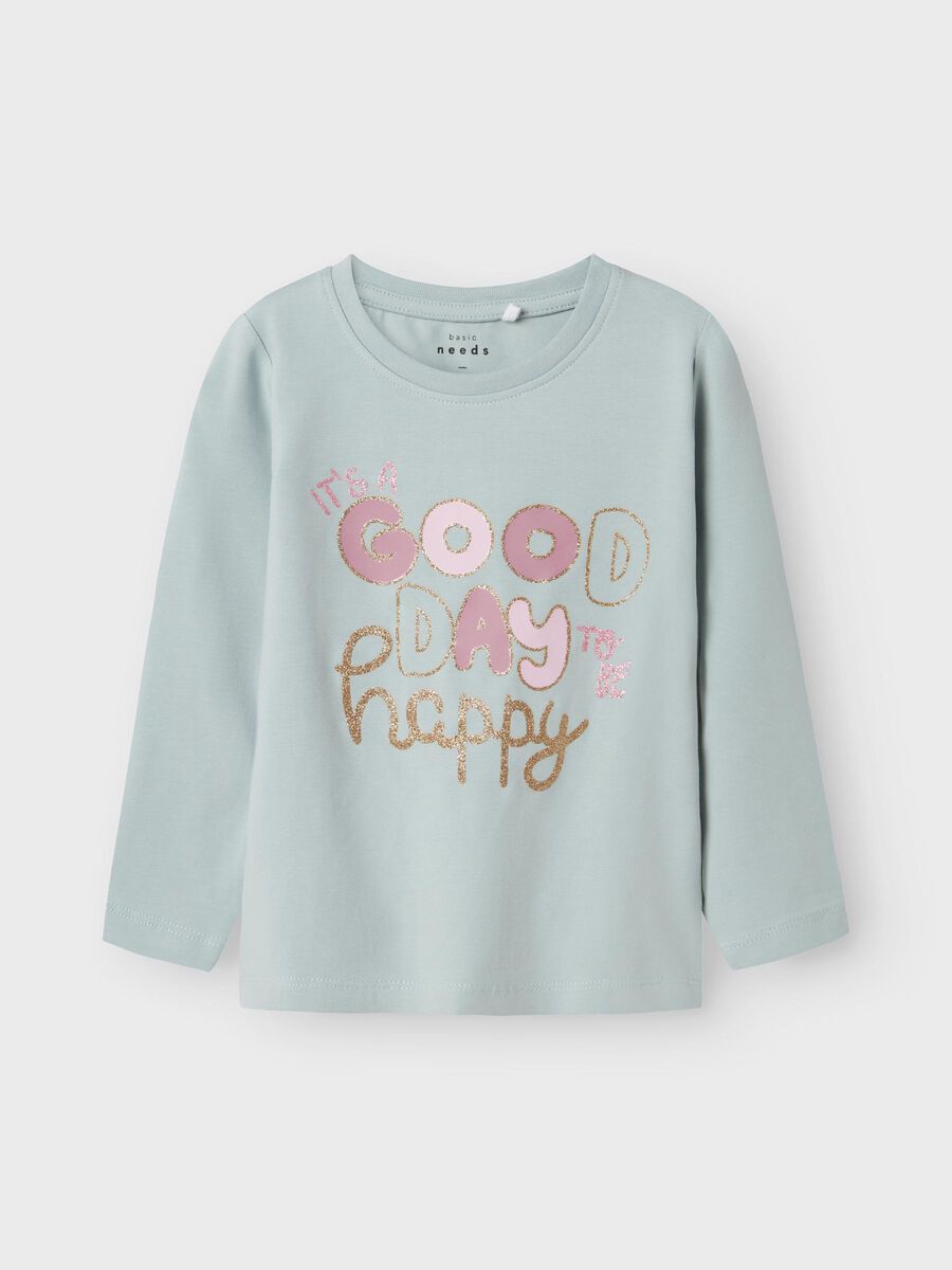 Longsleeve Mini Girls hellgrün Good Day