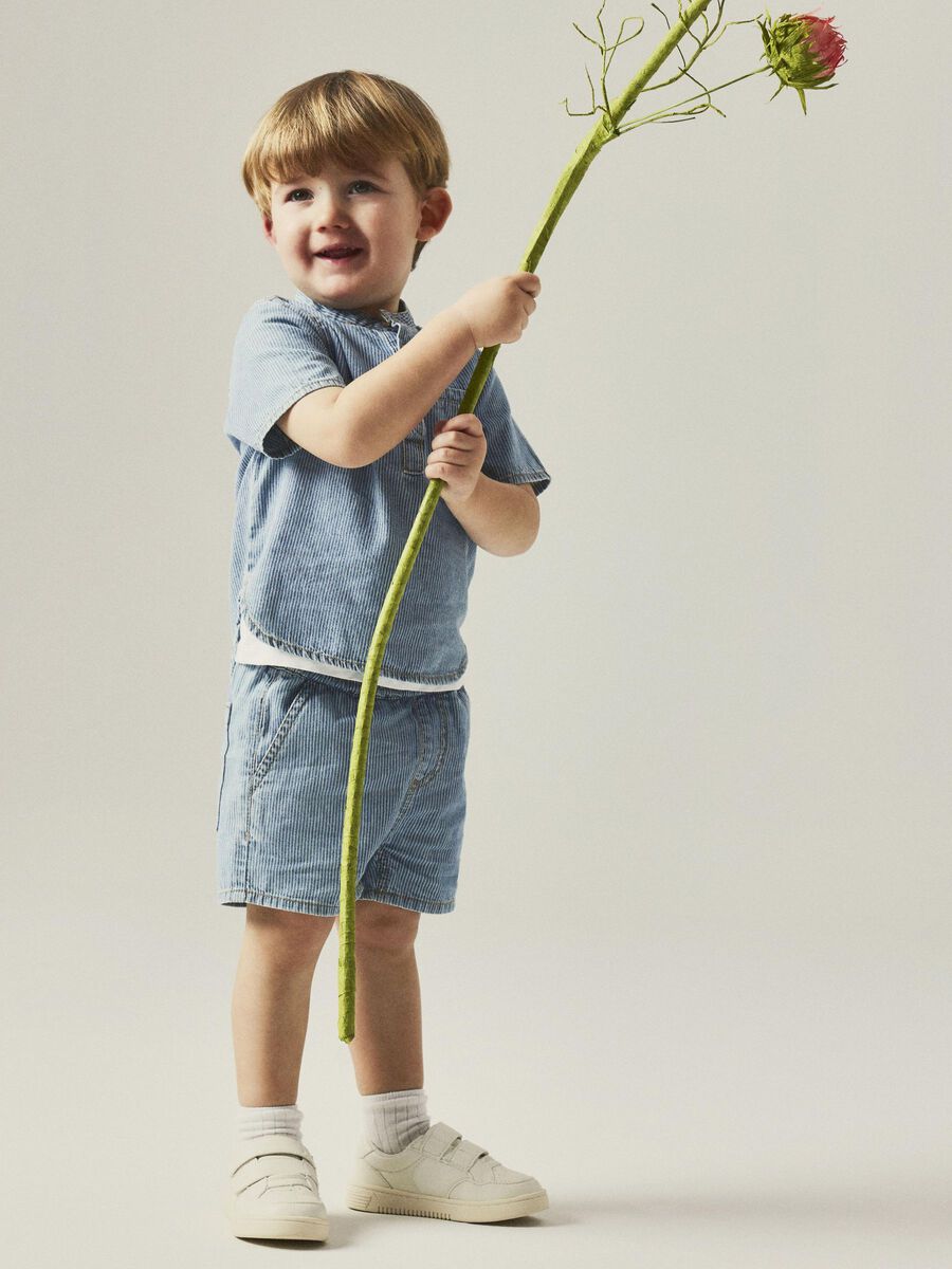 Jeanshemd in Fischeroptik Mini Boys