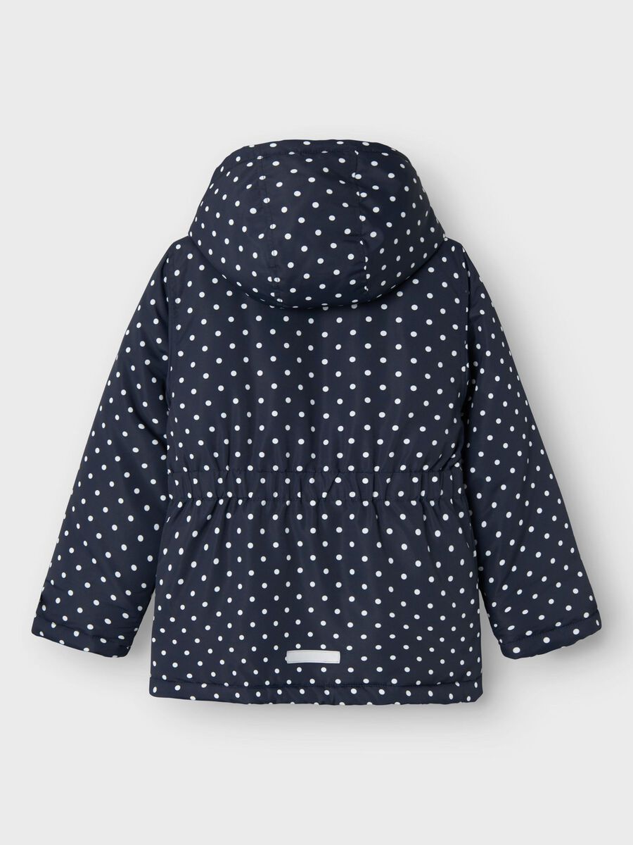 Winterjacke Kids Girls Blau mit Punkte