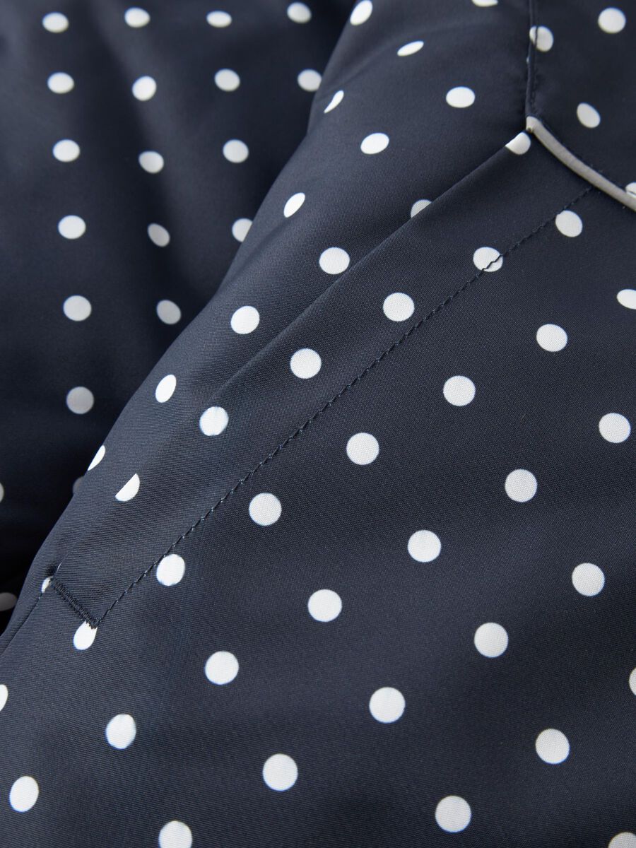 Winterjacke Kids Girls Blau mit Punkte