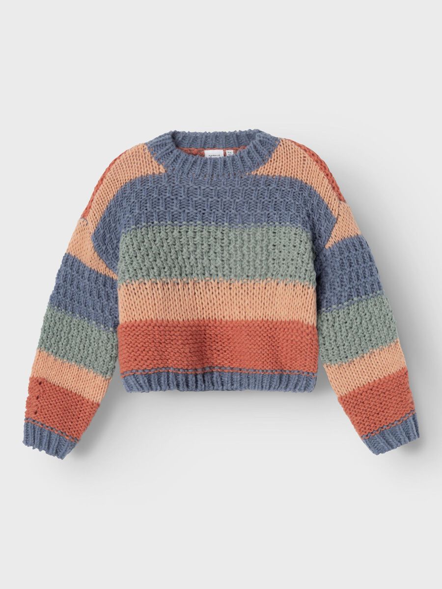 Strickpullover Kids Girls bunt kurz