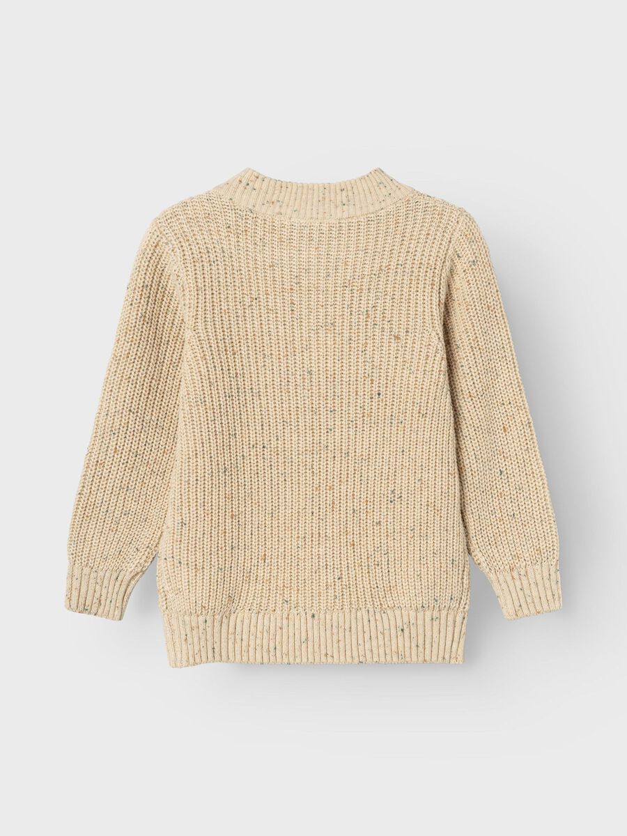 Strickpullover Mini Boys beige Reißverschluß