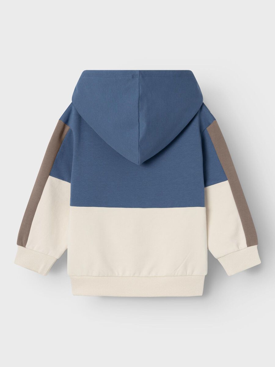 Hoodie Mini Boys beige-braun-blau