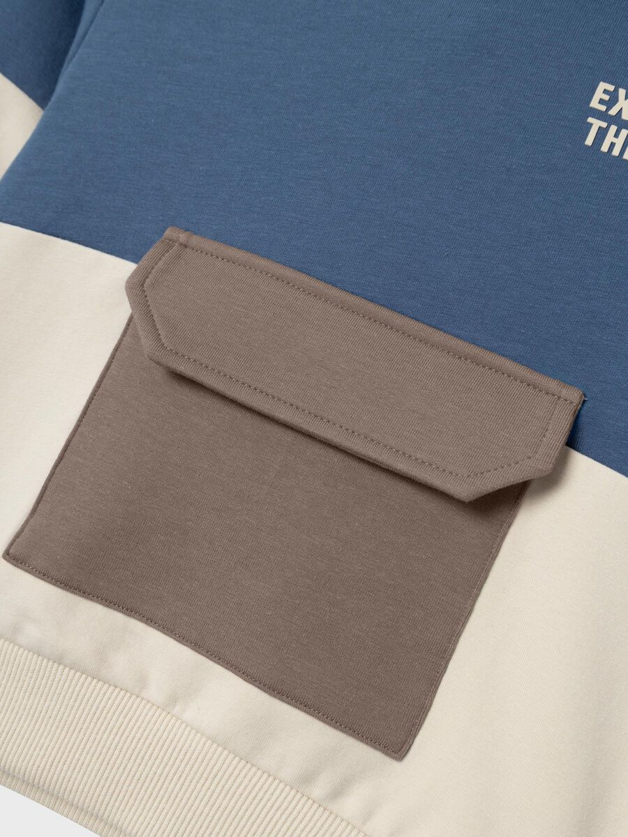 Hoodie Mini Boys beige-braun-blau