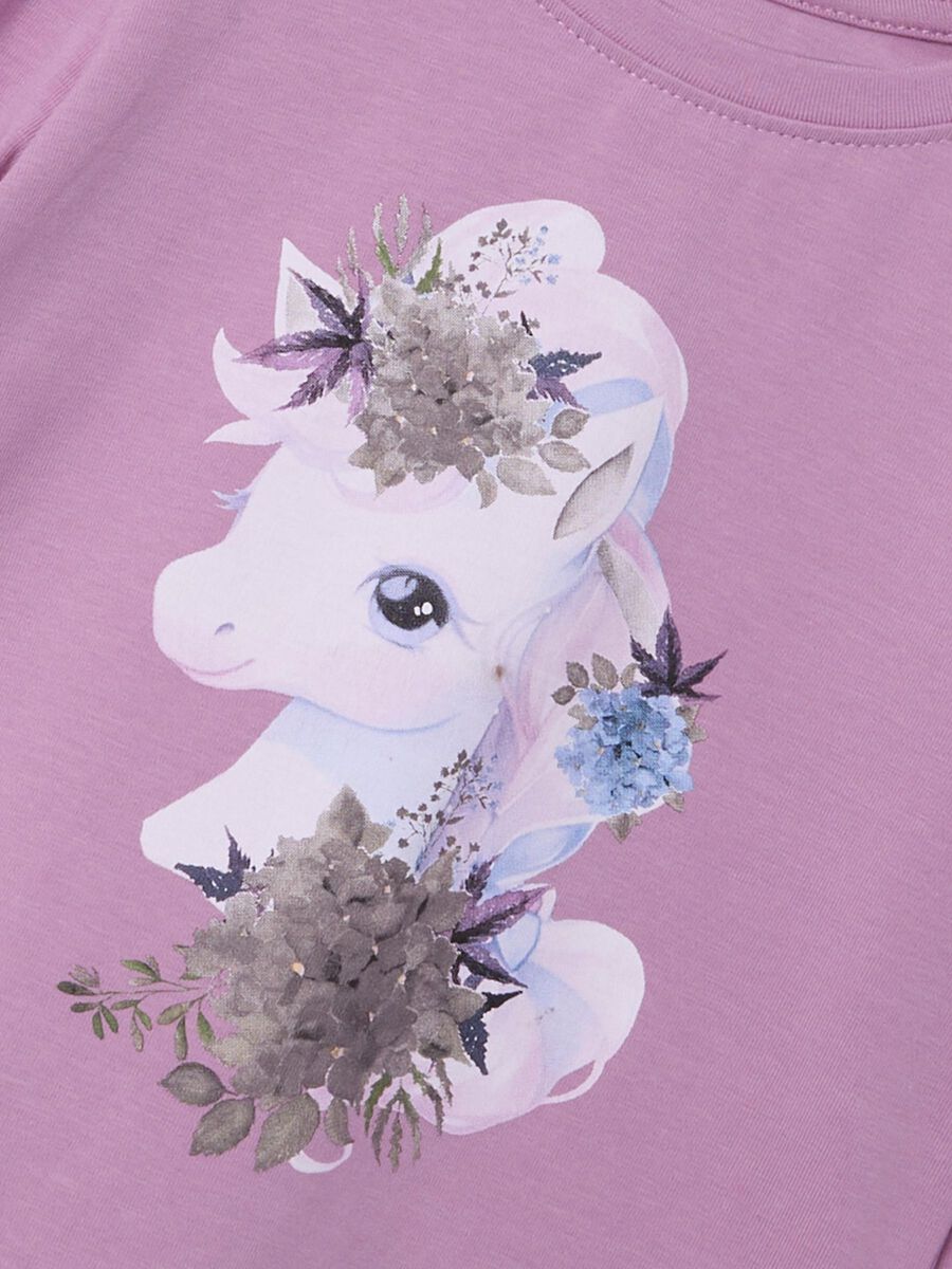 Longsleeve Mini Girls rosa Pony