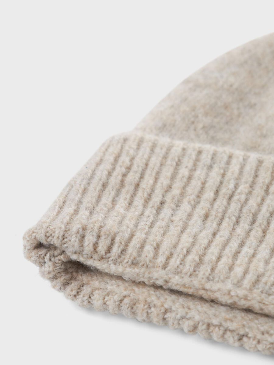 Strickmütze Girls beige