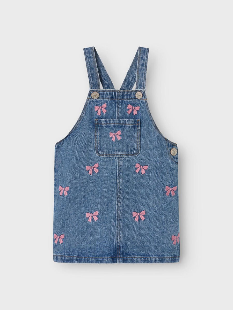 Latzkleid Jeans Mini Girls Schleifen