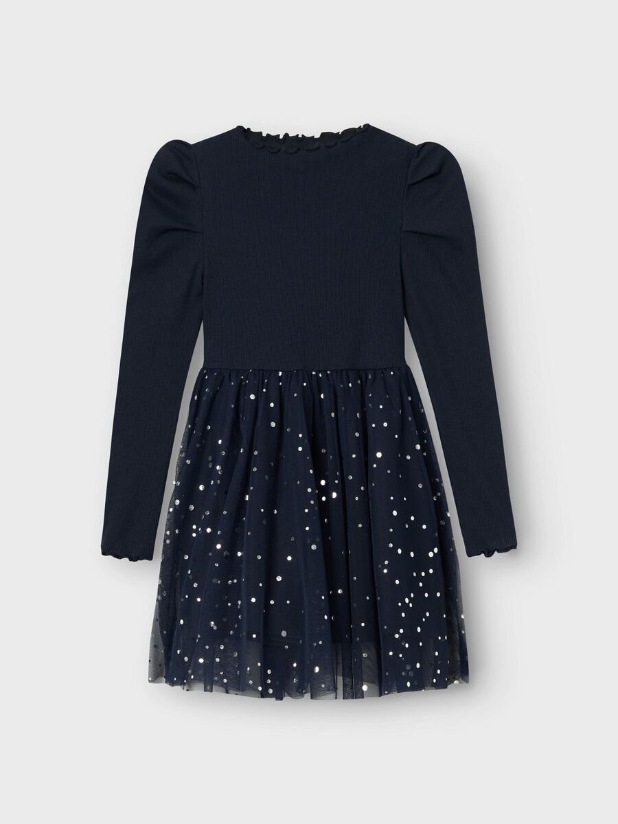 Festkleid Mini Girls blau mit Tüll