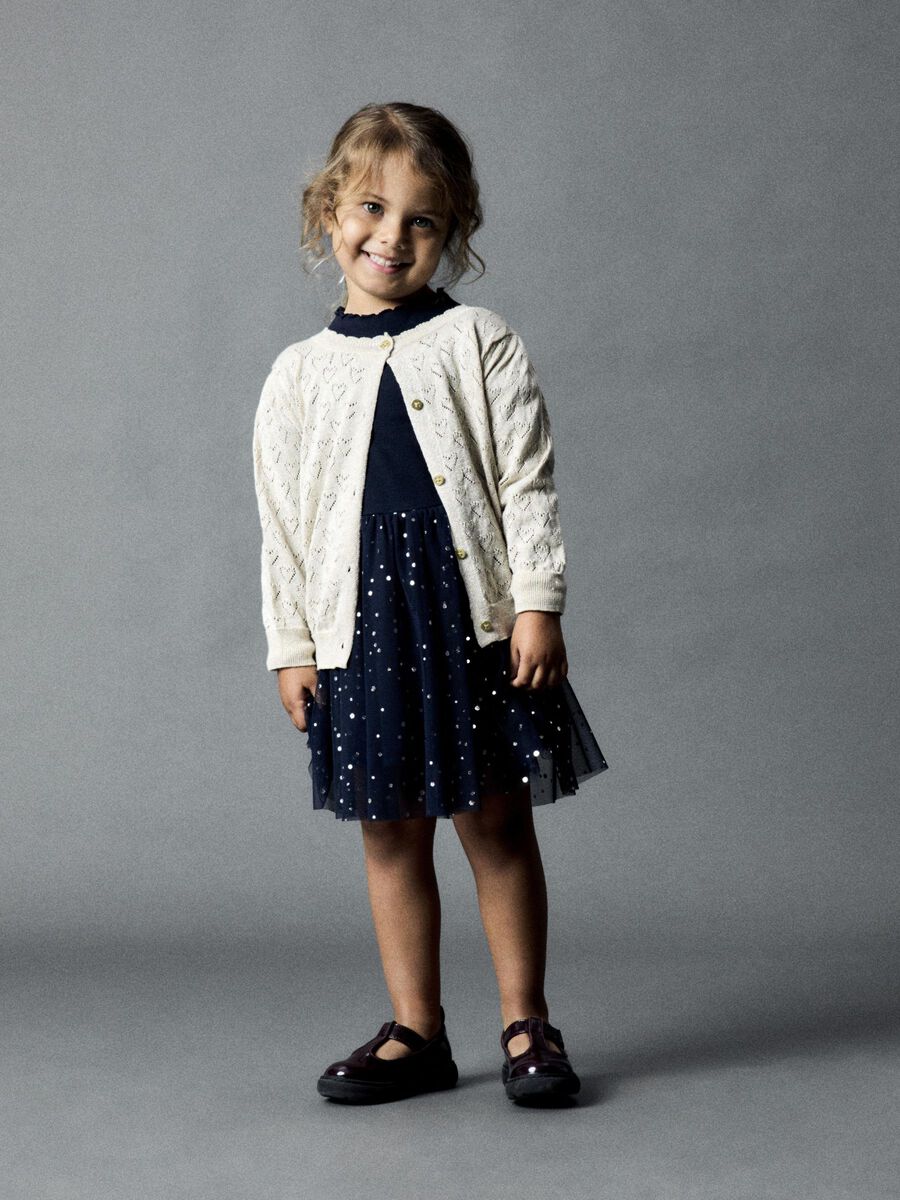 Festkleid Mini Girls blau mit Tüll