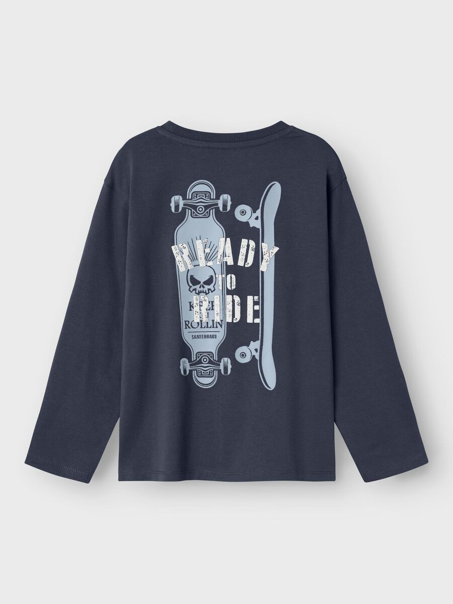 Longsleeve Kids Boys blau Skateboard