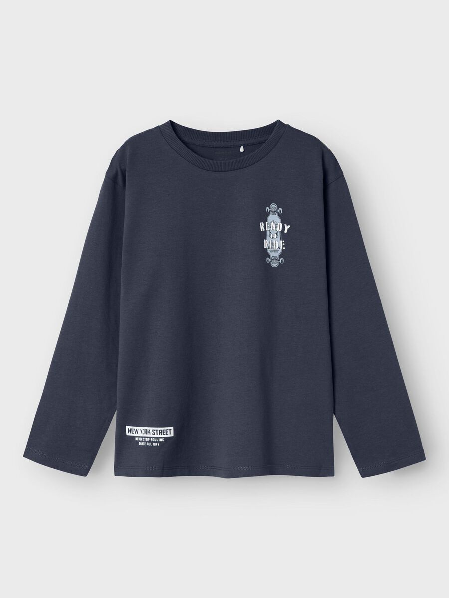 Longsleeve Kids Boys blau Skateboard