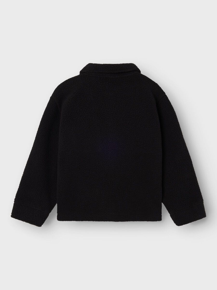 Teddy-Fleecejacke Kids Boys schwarz