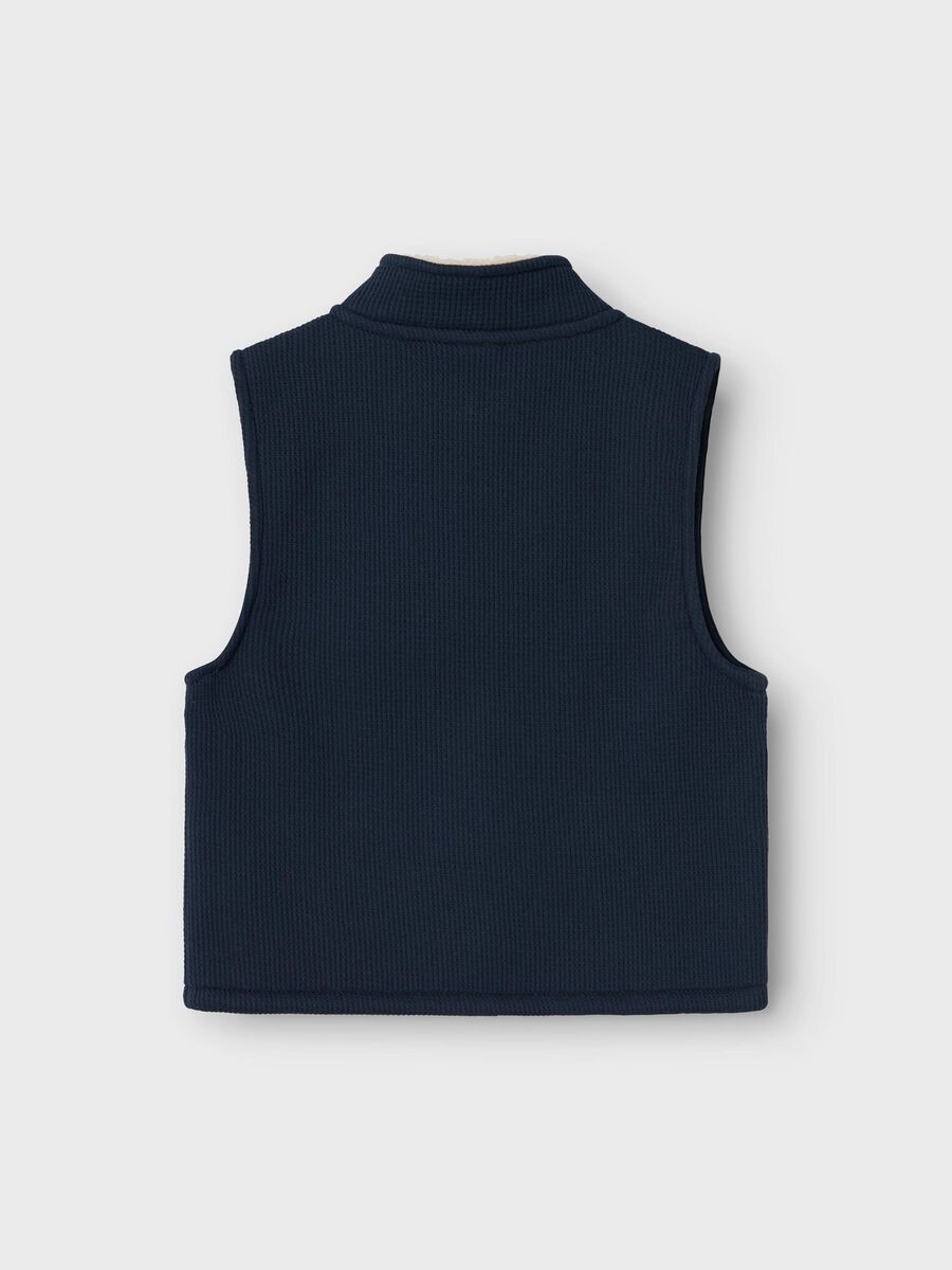 Weste Mini Boys blau mit Teddyfutter