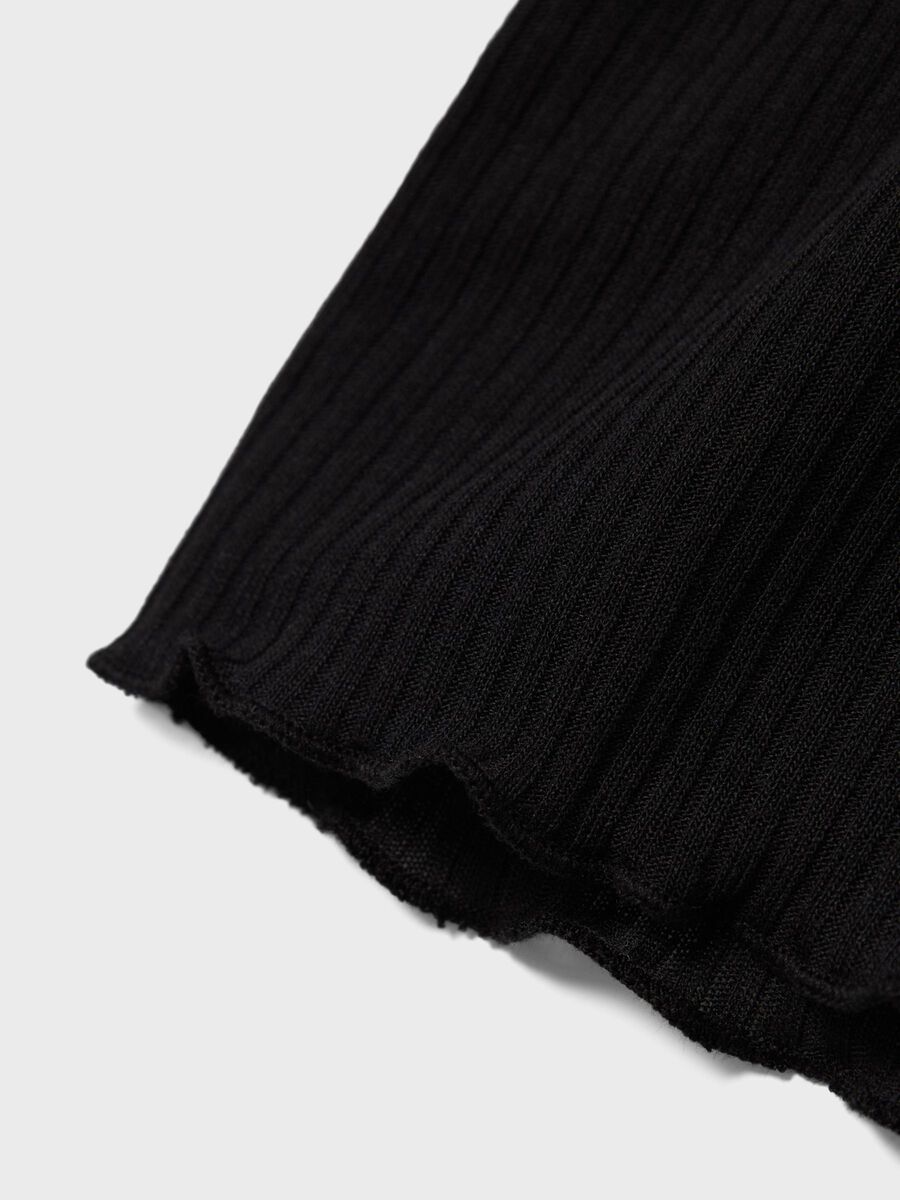 Longsleeves Kids Girls black Kräuselausschnitt
