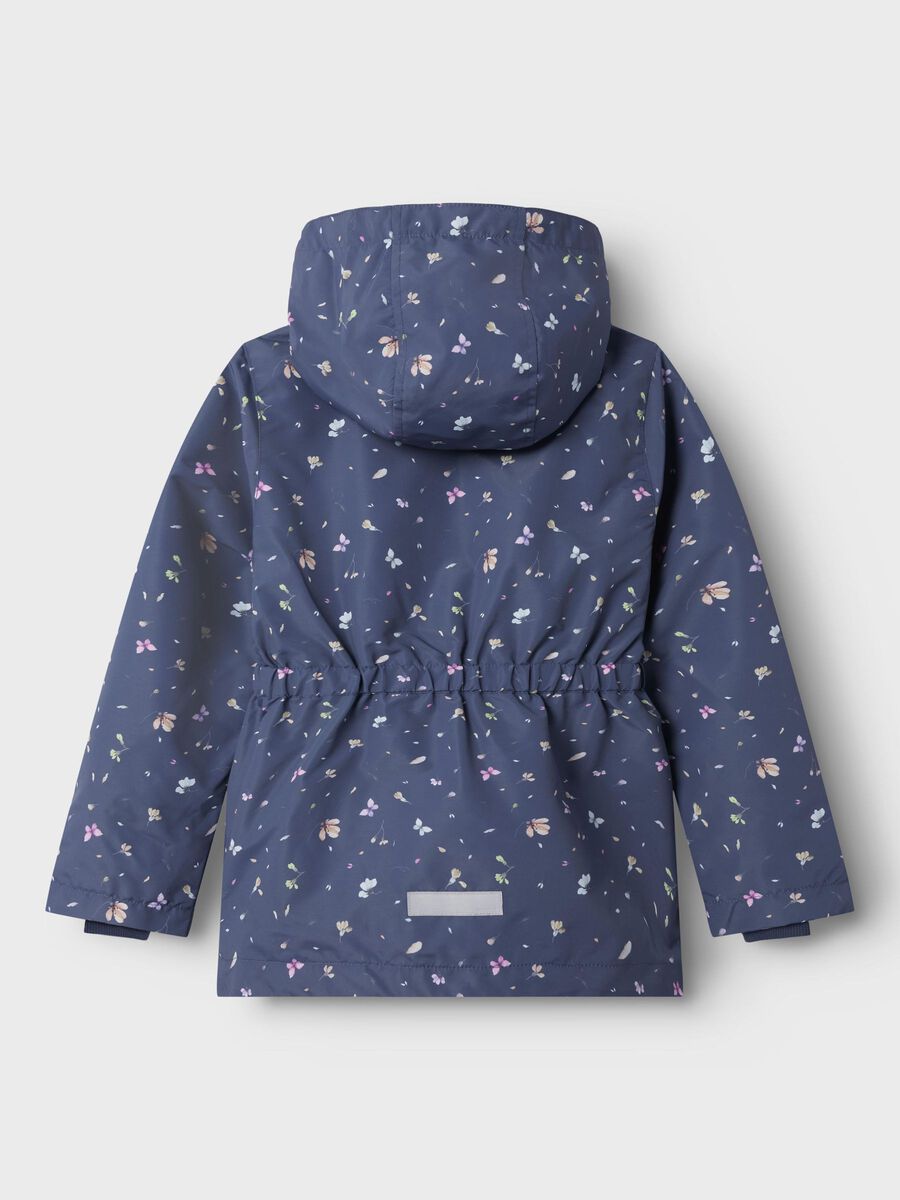 Jacke Kids Girls blau Blumen