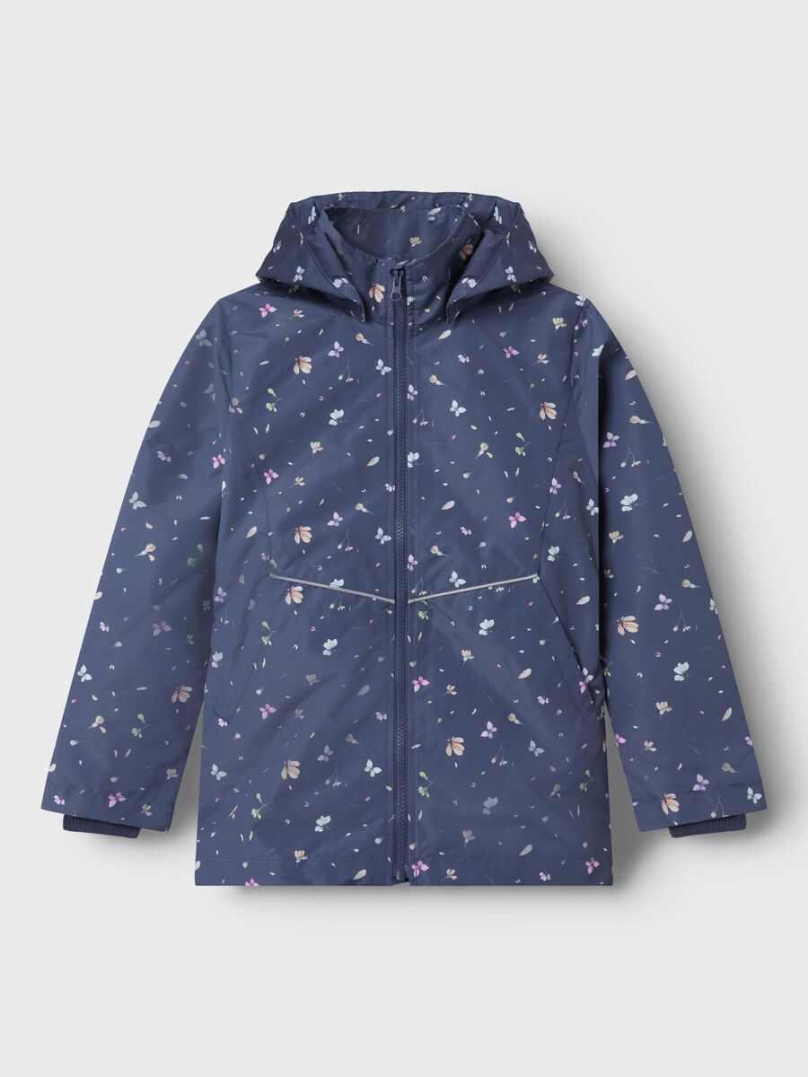 Jacke Kids Girls blau Blumen