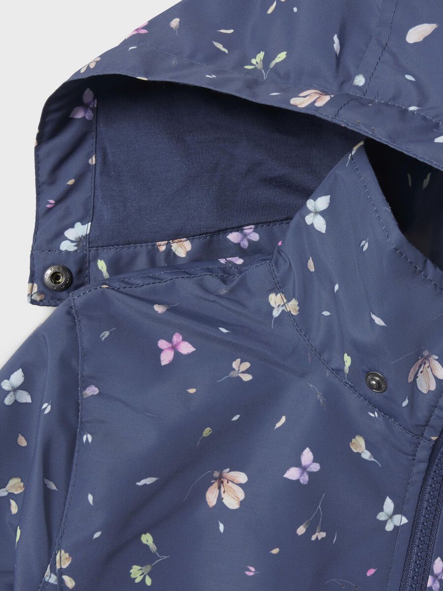 Jacke Kids Girls blau Blumen