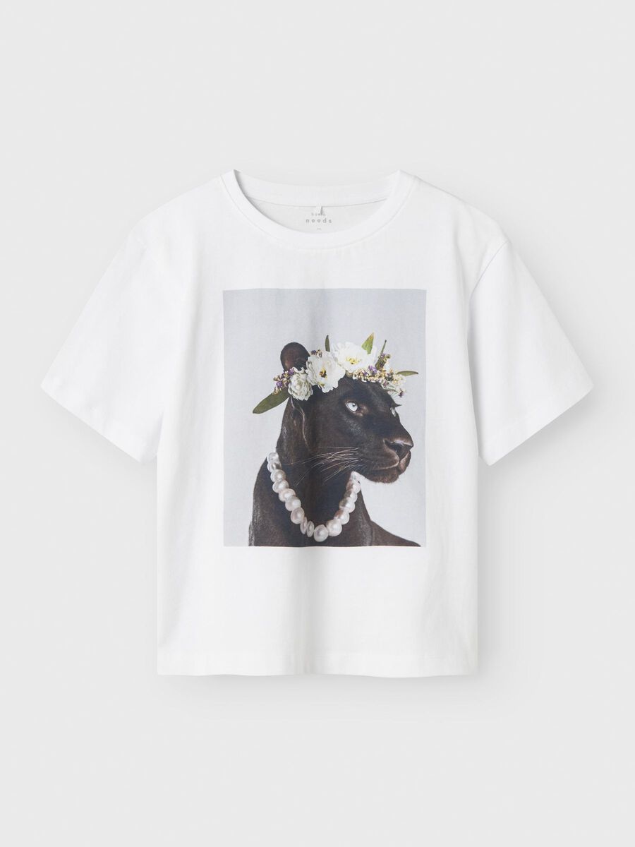 T-Shirt Kids Girls weiß Panther