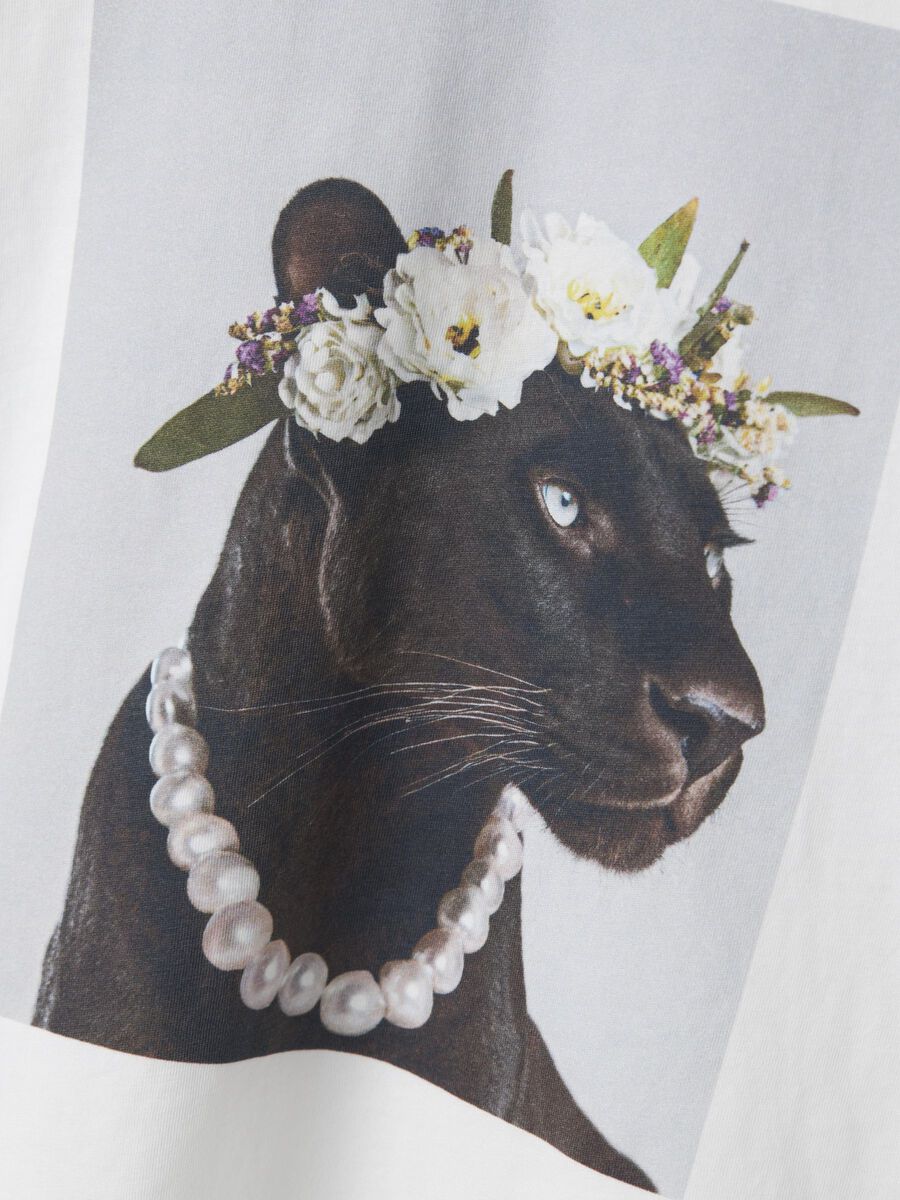 T-Shirt Kids Girls weiß Panther