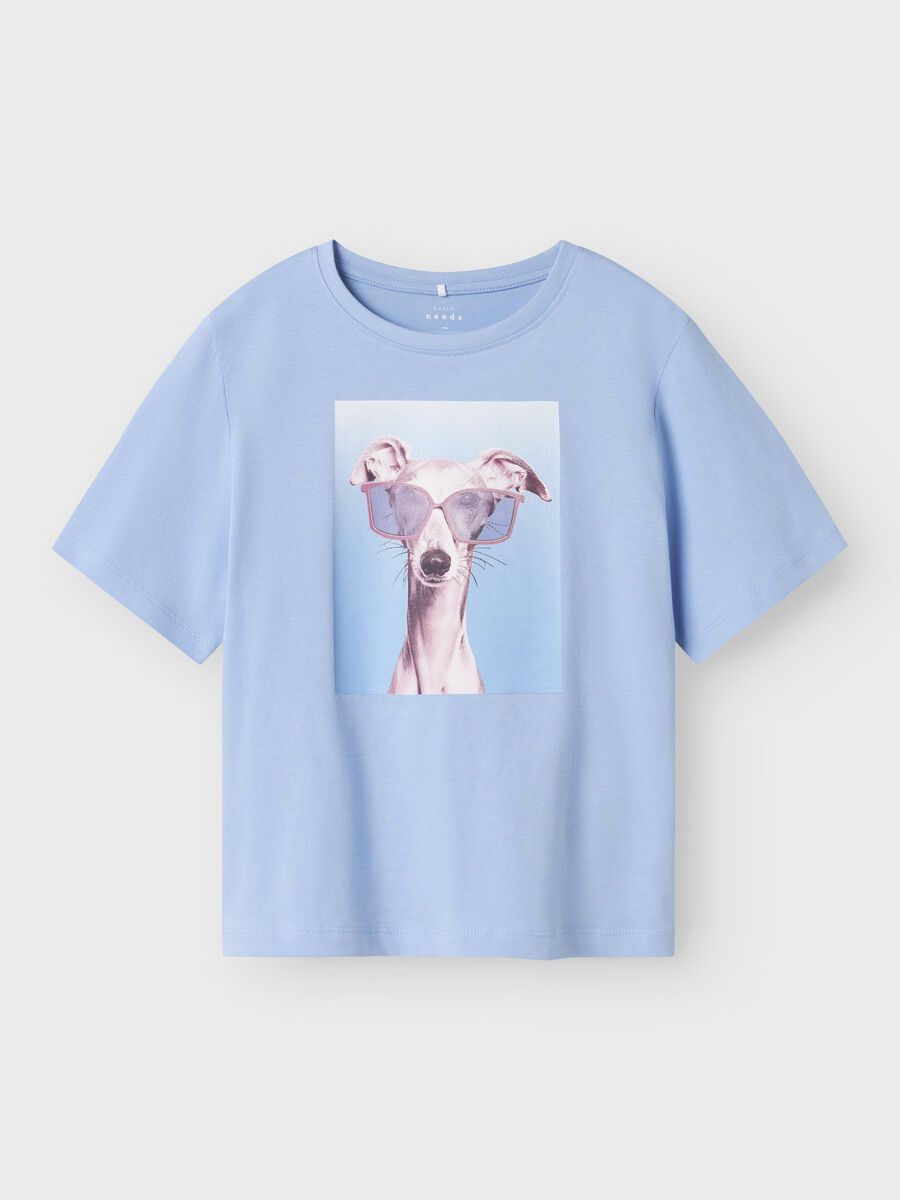 T-Shirt Kids Girls blau Hund