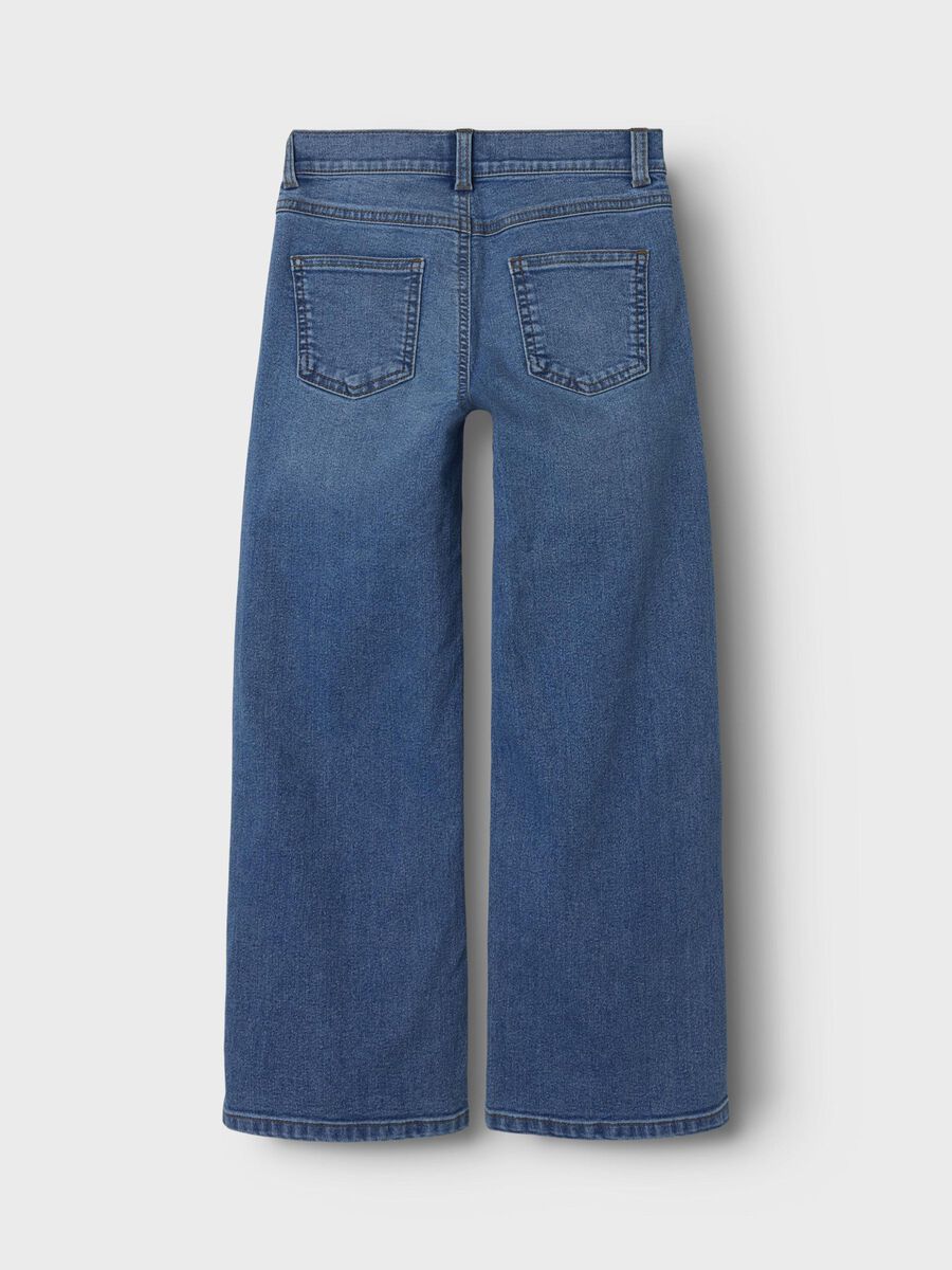 Kids Girls Jeans Rose 8808 Wide Medium Blue