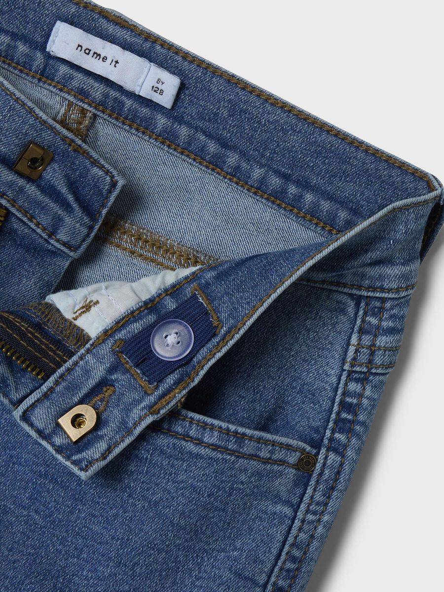 Kids Girls Jeans Rose 8808 Wide Medium Blue