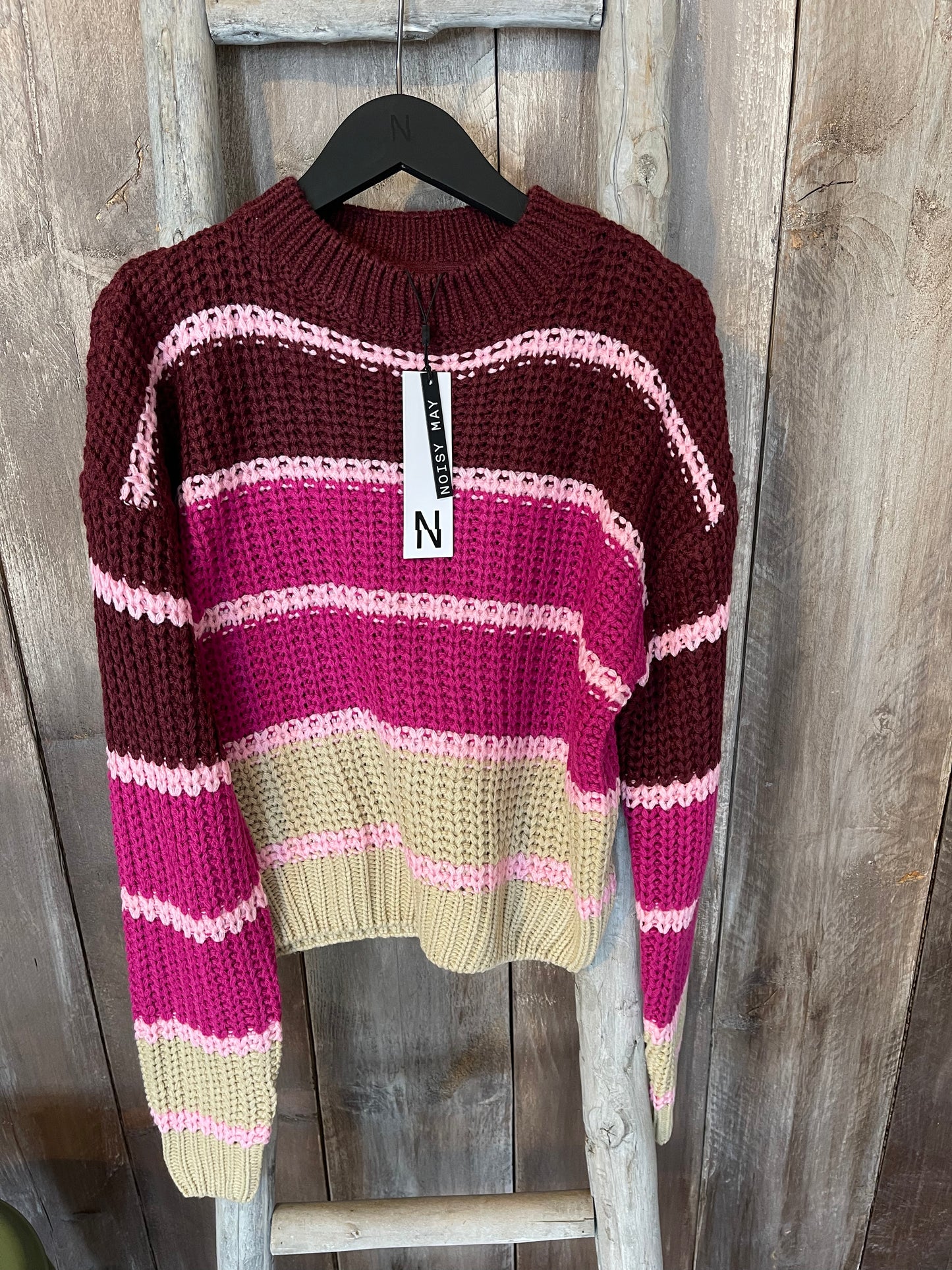 Strickpullover Streifen lila Woman