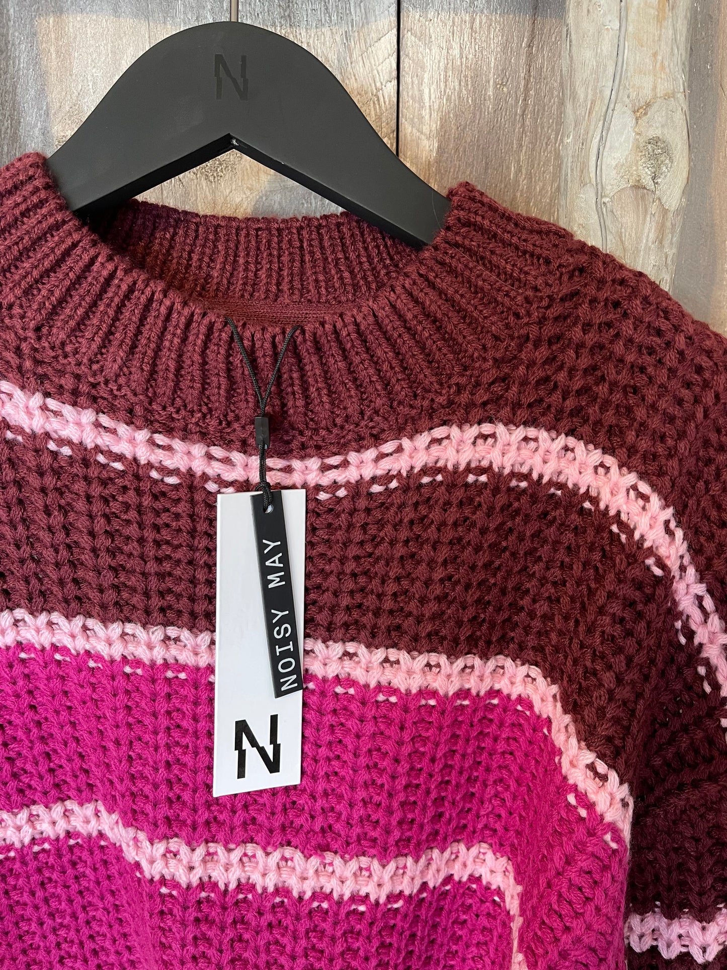 Strickpullover Streifen lila Woman