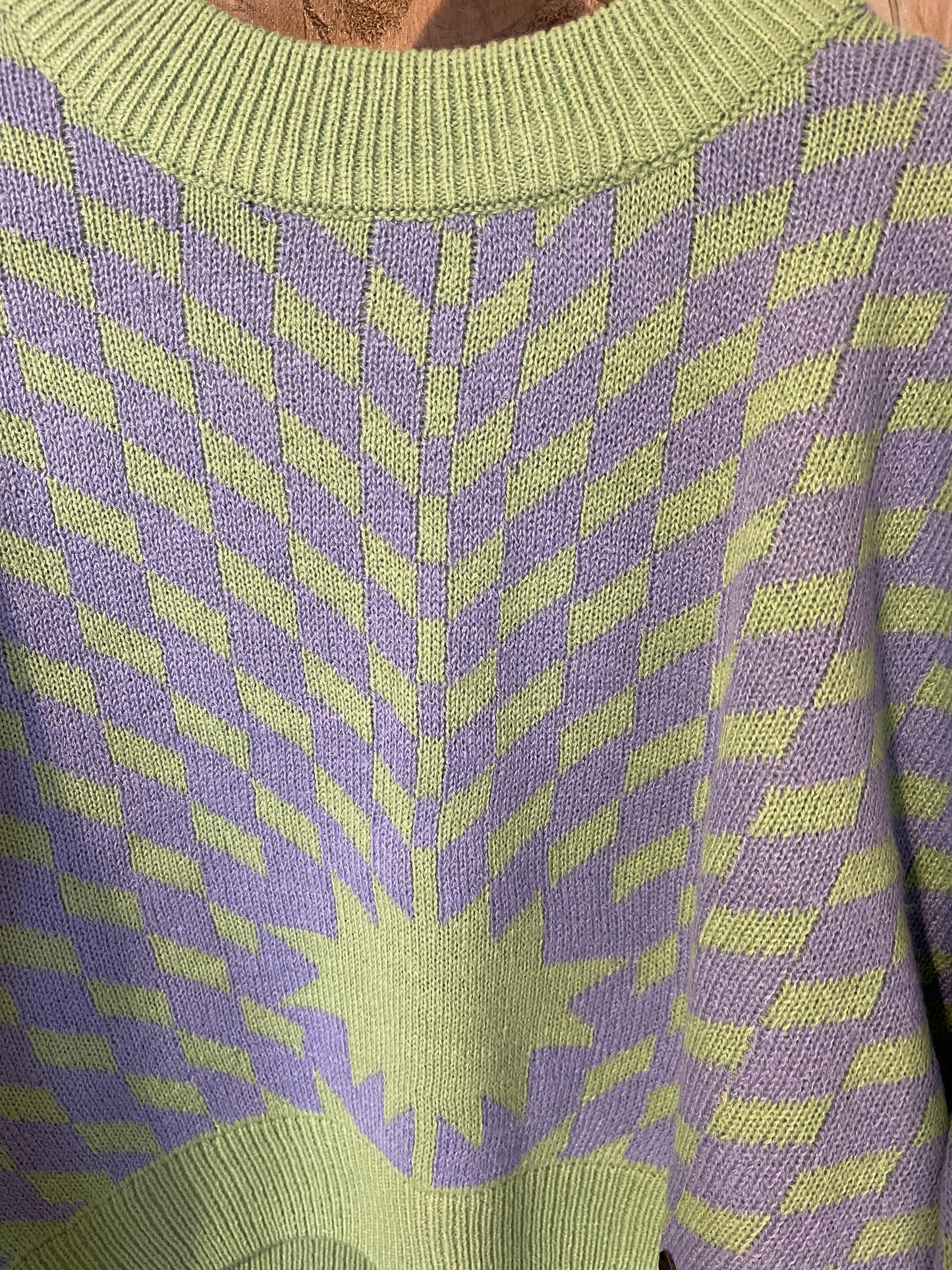 Strickpullover grün-lila Woman