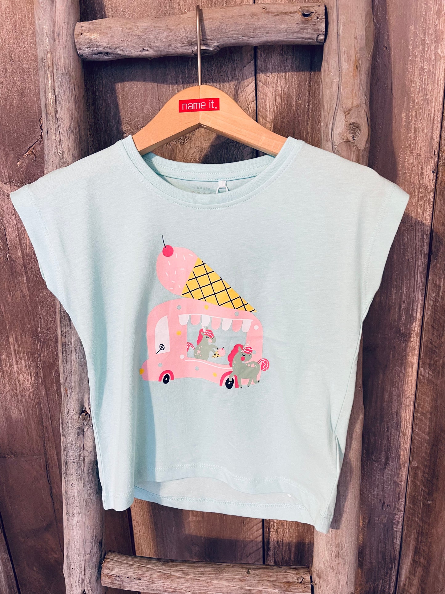 T-Shirt Einhorn türkis Mini Girls