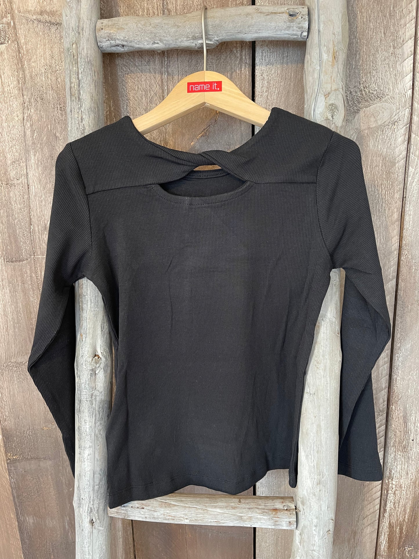 Langarmshirt Kids Girls Knoten black