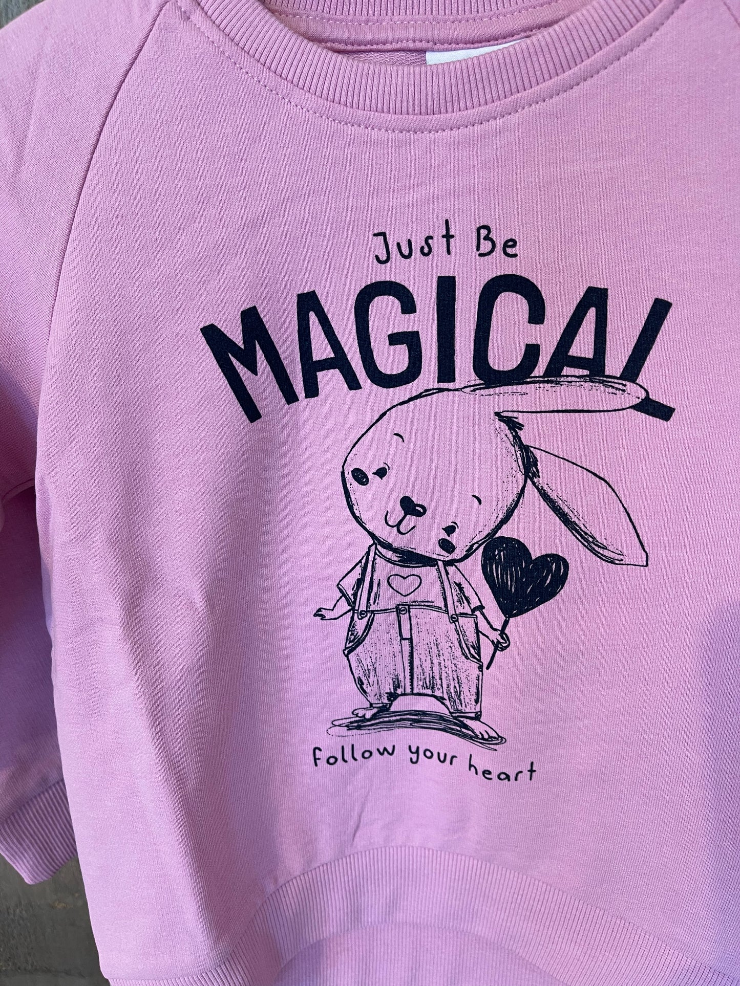 Sweatshirt Mini Girls flieder Hasenprint