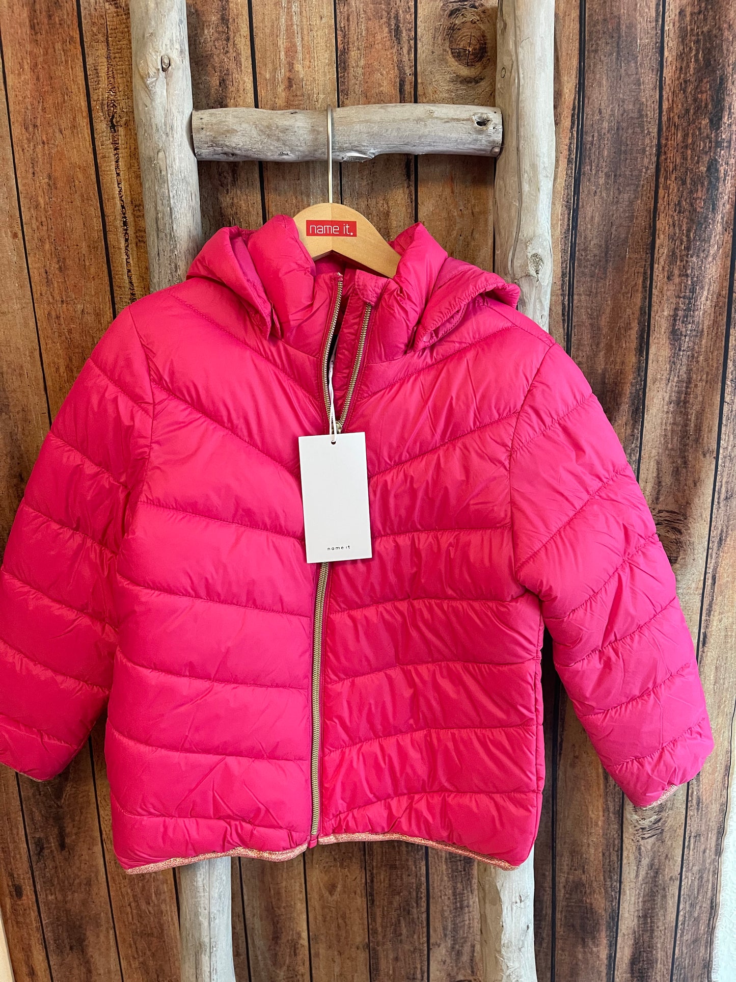 Winterjacke wattiert Mini Girls pink