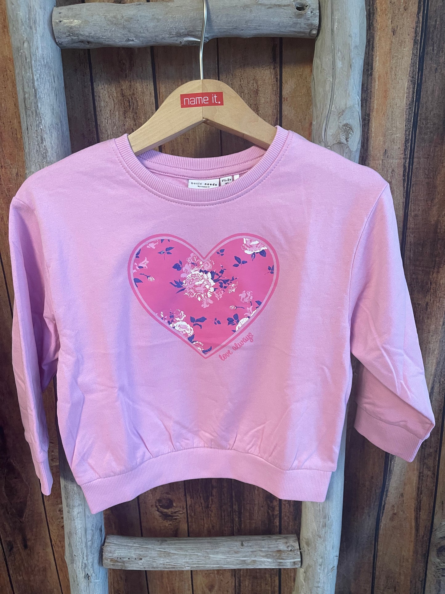 Sweatshirt Herz Mini Girls pink