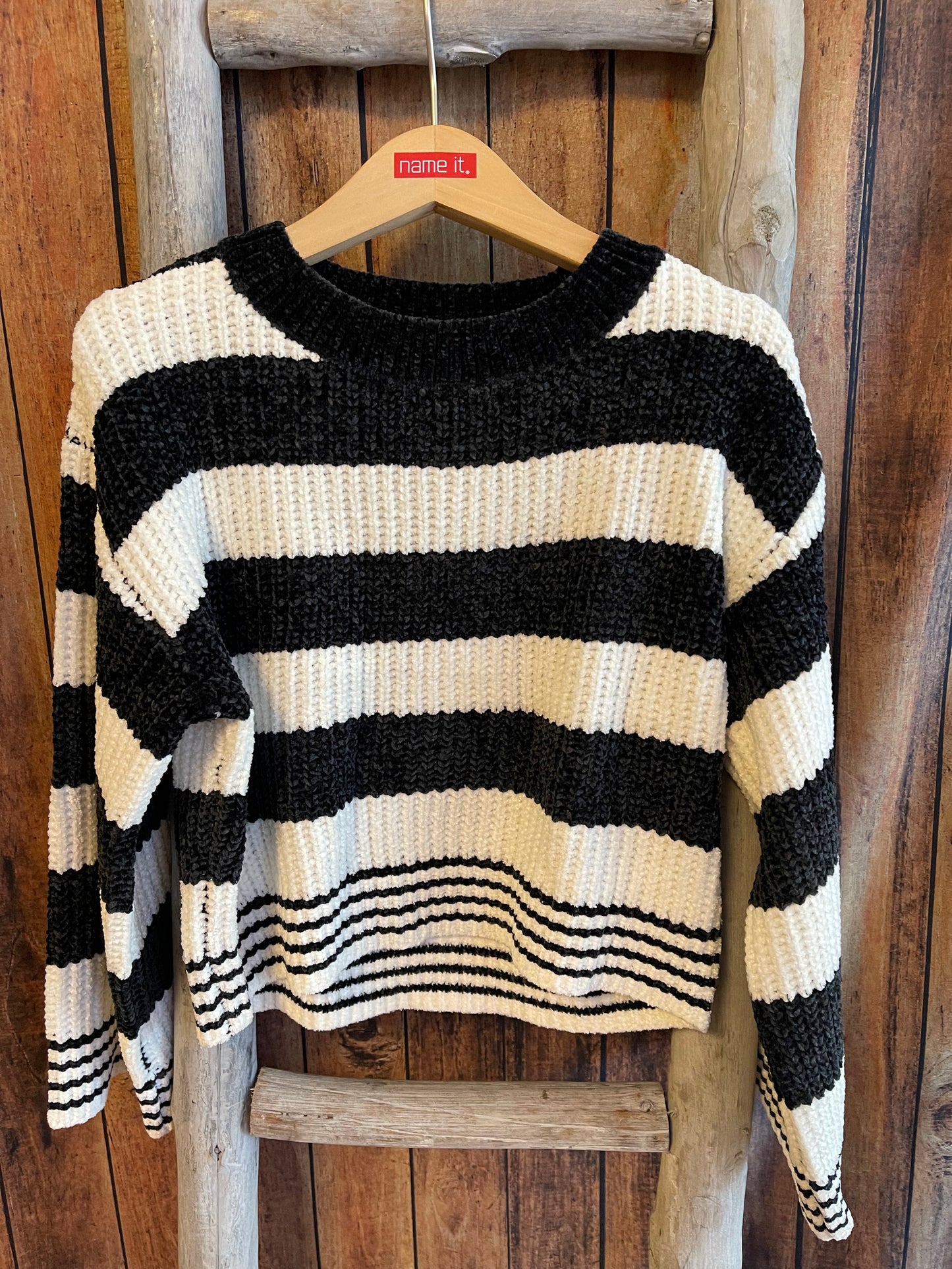 Strickpullover Kids Girls schwarz-weiß