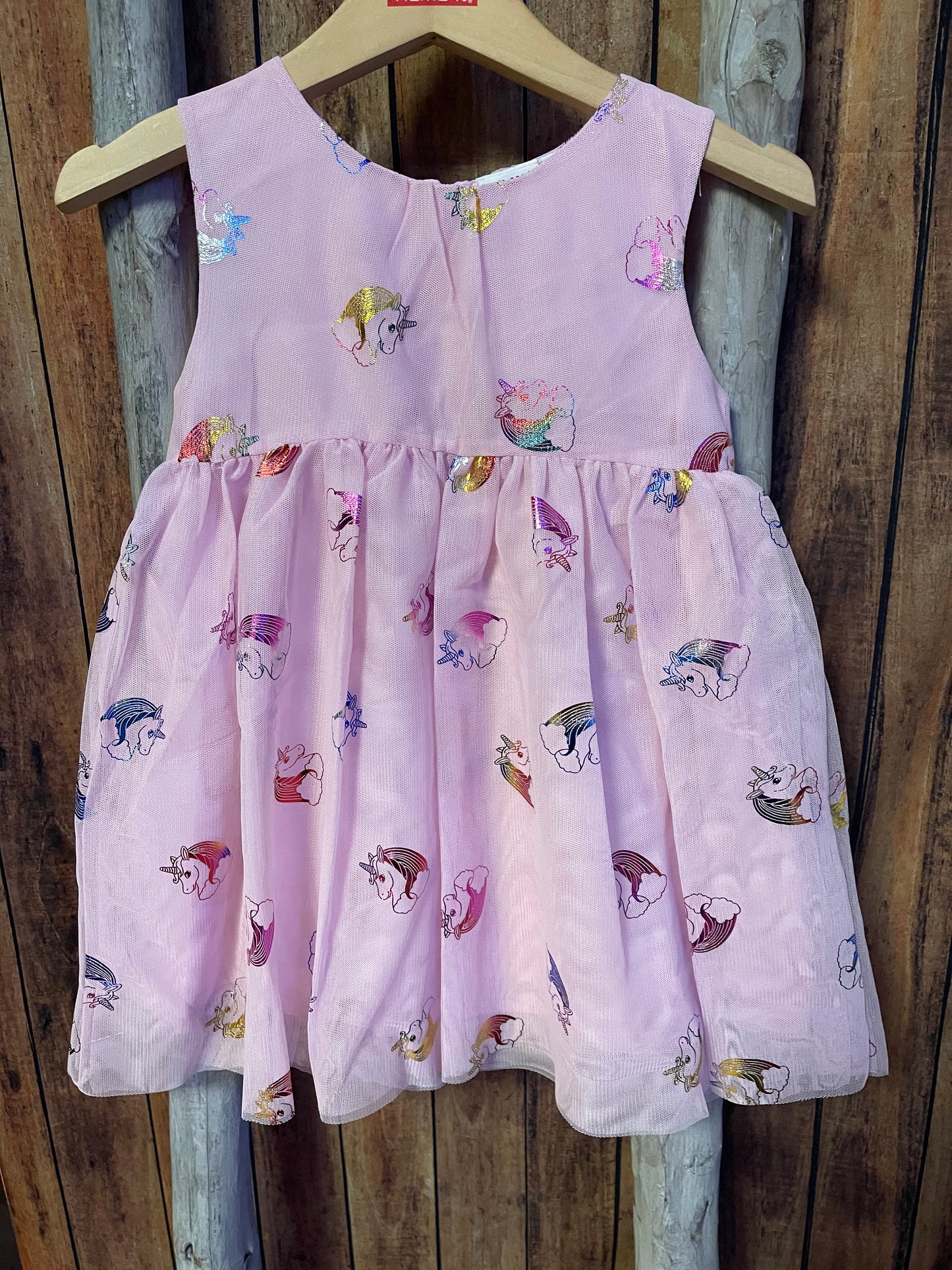 Tüllkleid Mini Girls rosa mit Einhorn