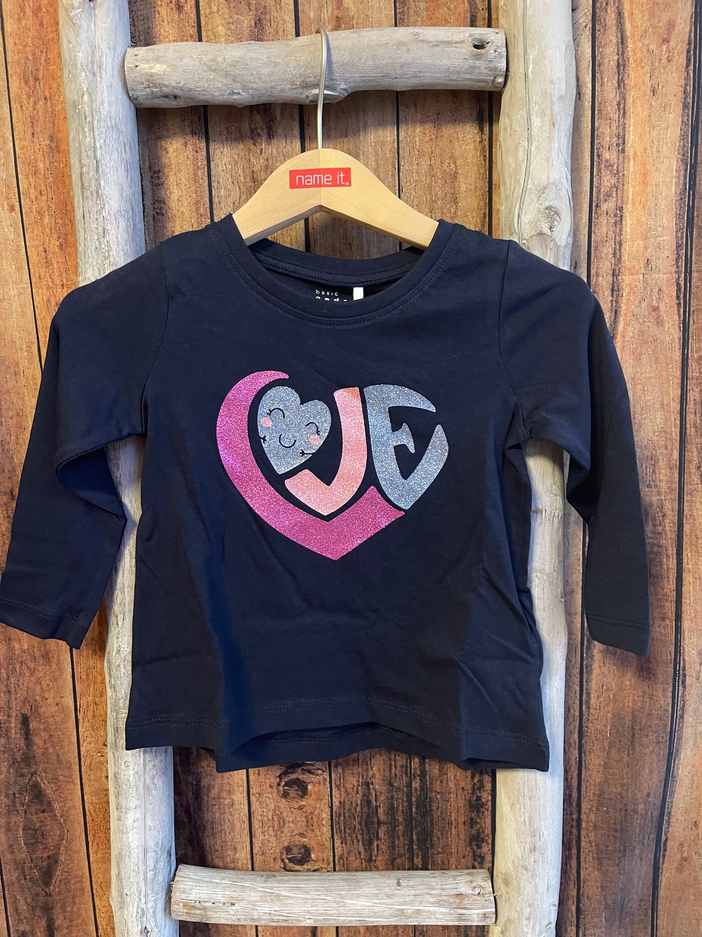 Longsleeve Mini Girls blau Love