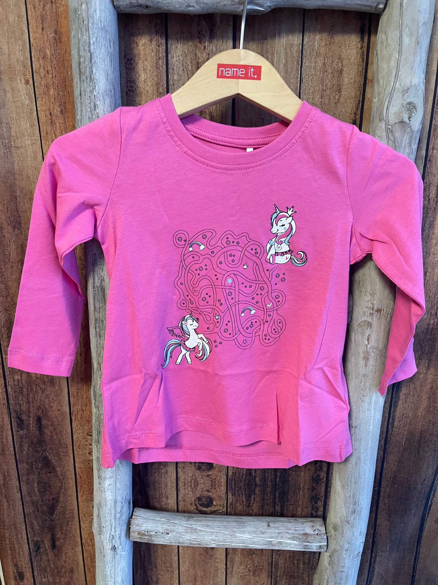 Longsleeve Mini Girls pink Einhorn