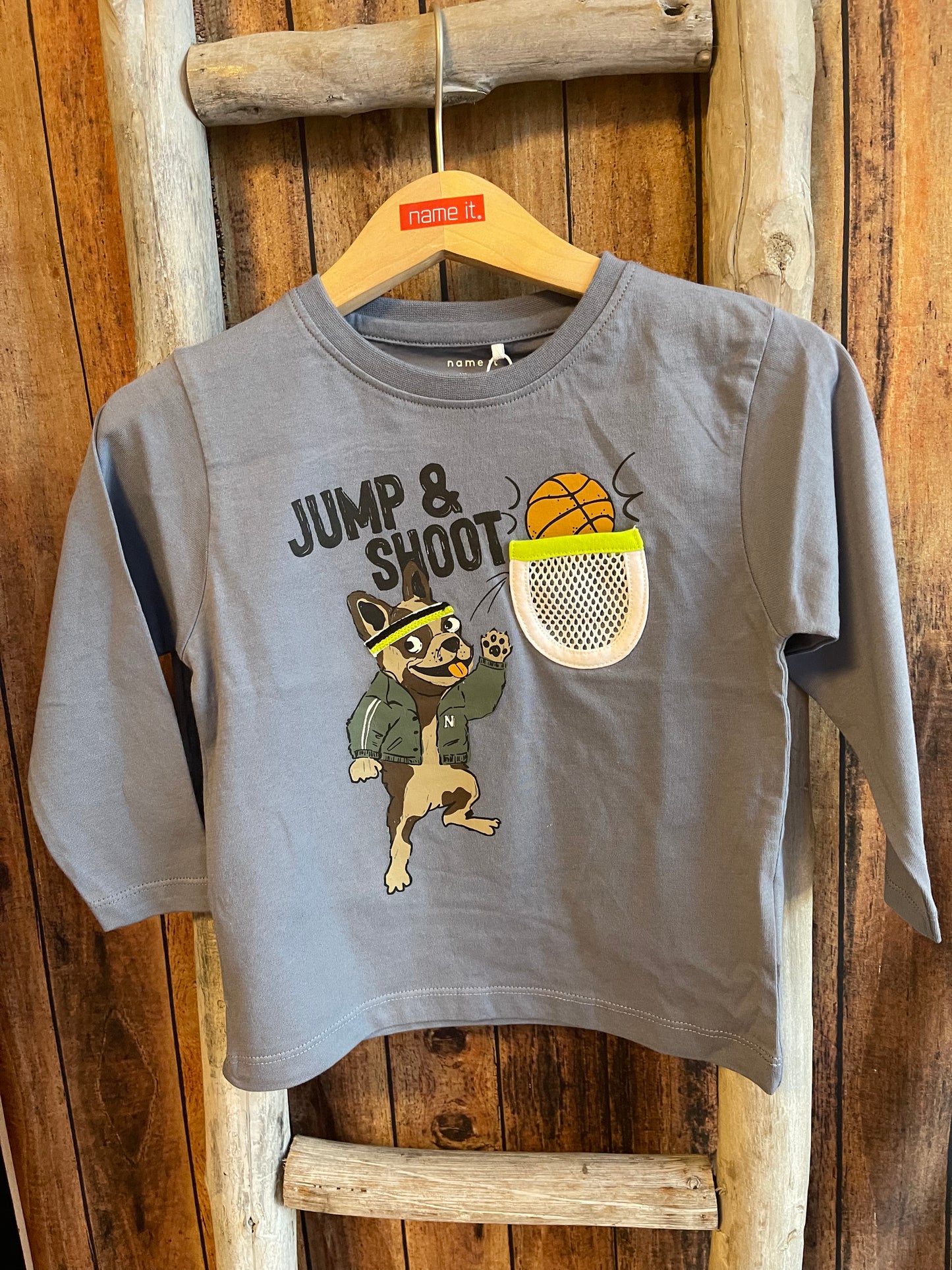 Longsleeve Mini Boys blau Robbin Hund