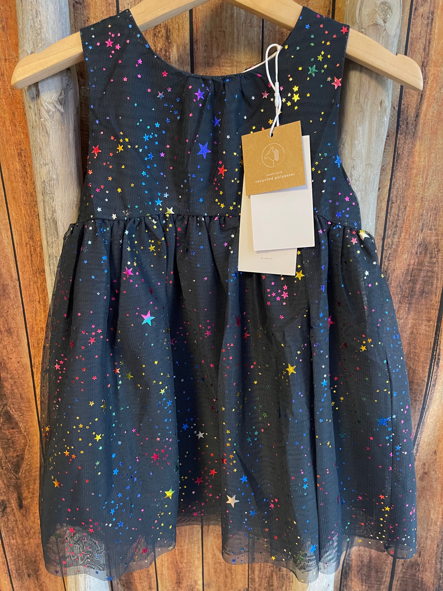 Tüllkleid Mini Girls blau mit Sternen