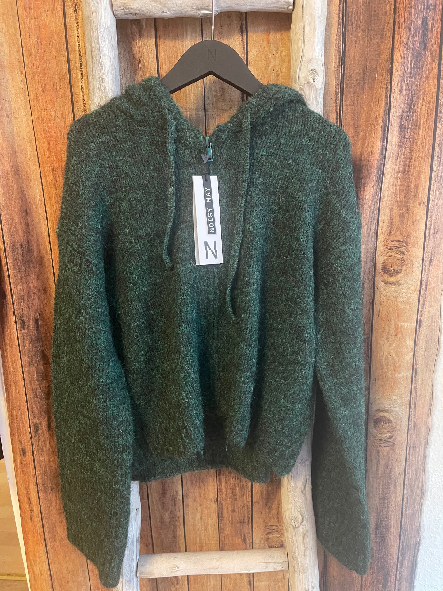 Strickjacke Woman grün mit Kapuze