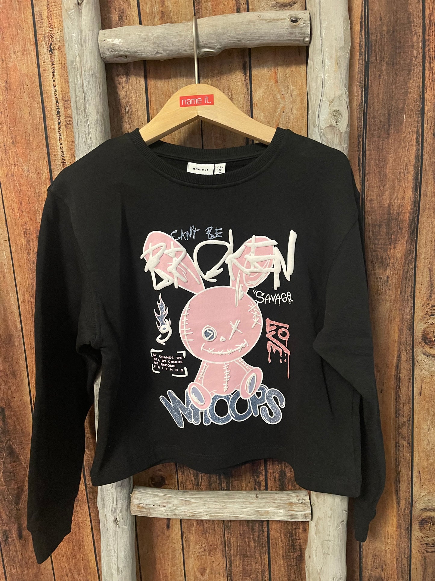 Sweatshirt Kids Girls black Hasi