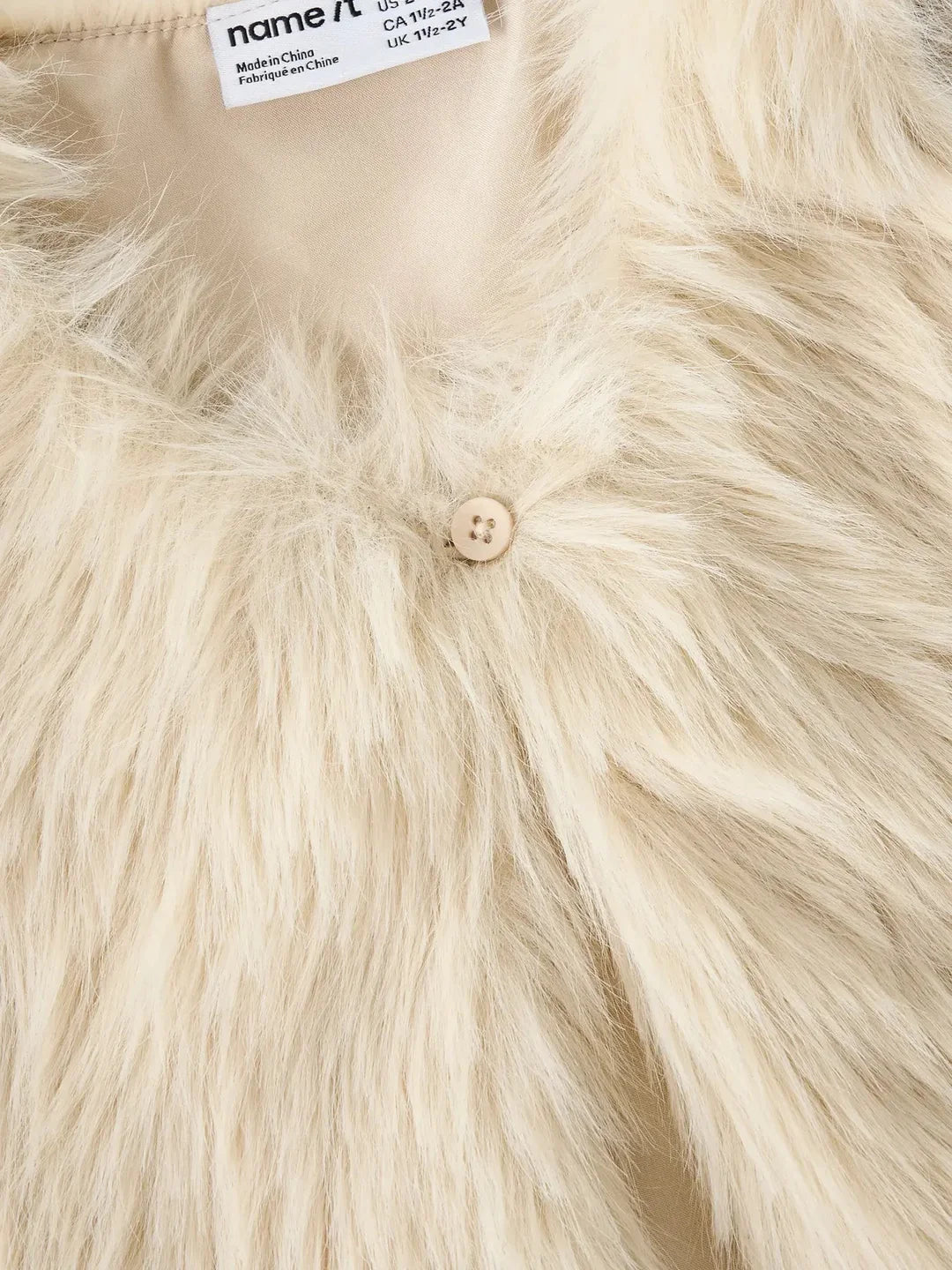 Fellweste Mini Girls creme