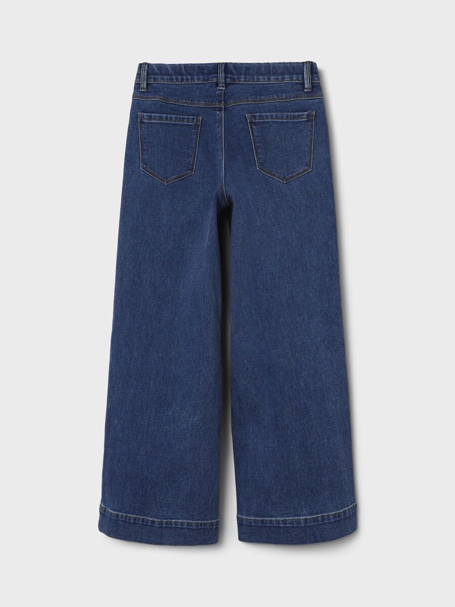 Jeans Wide Kids Girls Medium Blue