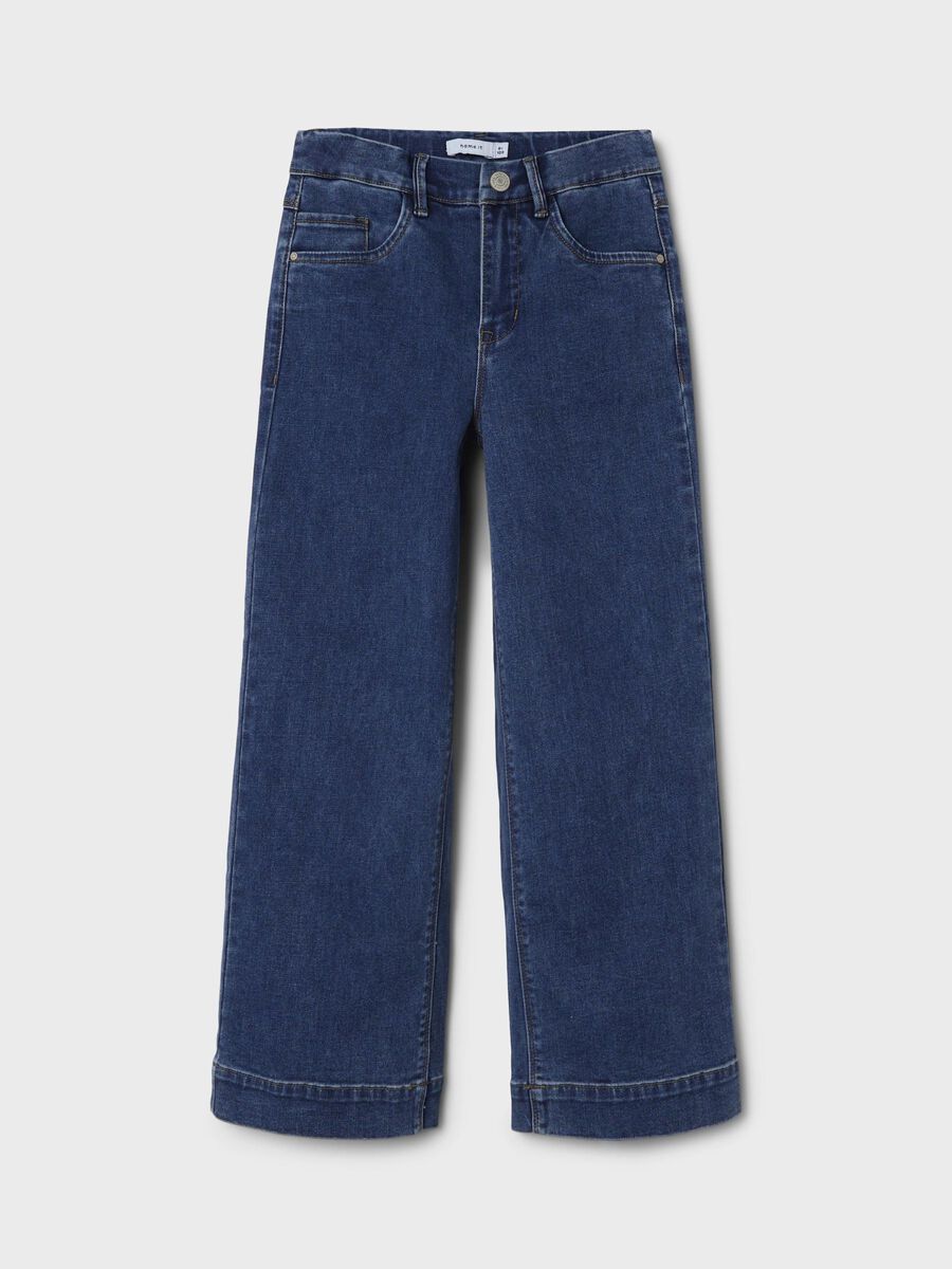 Jeans Wide Kids Girls Medium Blue